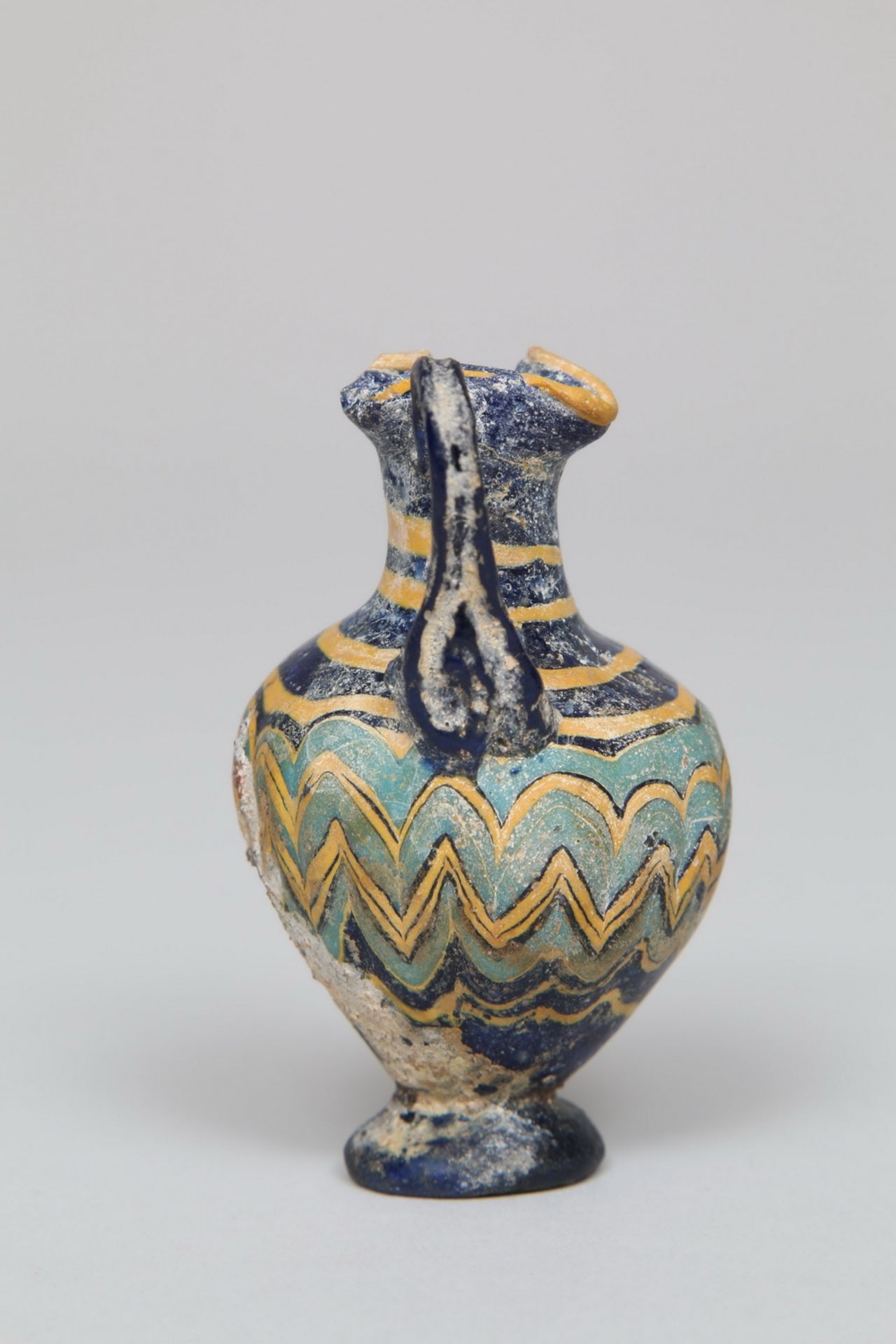 Greek, blue glass oinochoe, 4th - 3rd century BC - Image 5 of 7