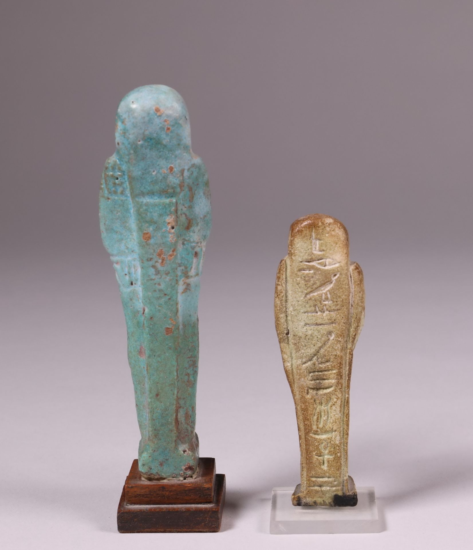 Egypt, two faience Ushabti, Late Period - Image 4 of 4