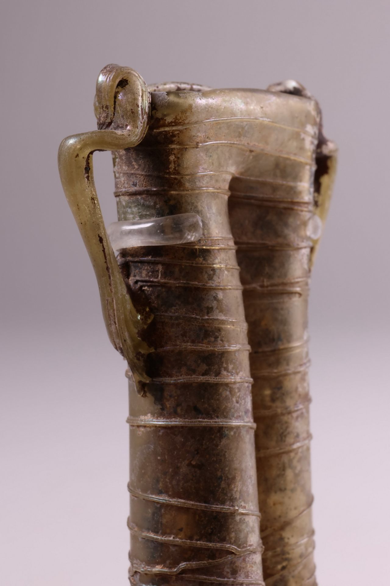 Syrian, double glass balsamarium, 4th - 2nd century BC. - Bild 3 aus 6