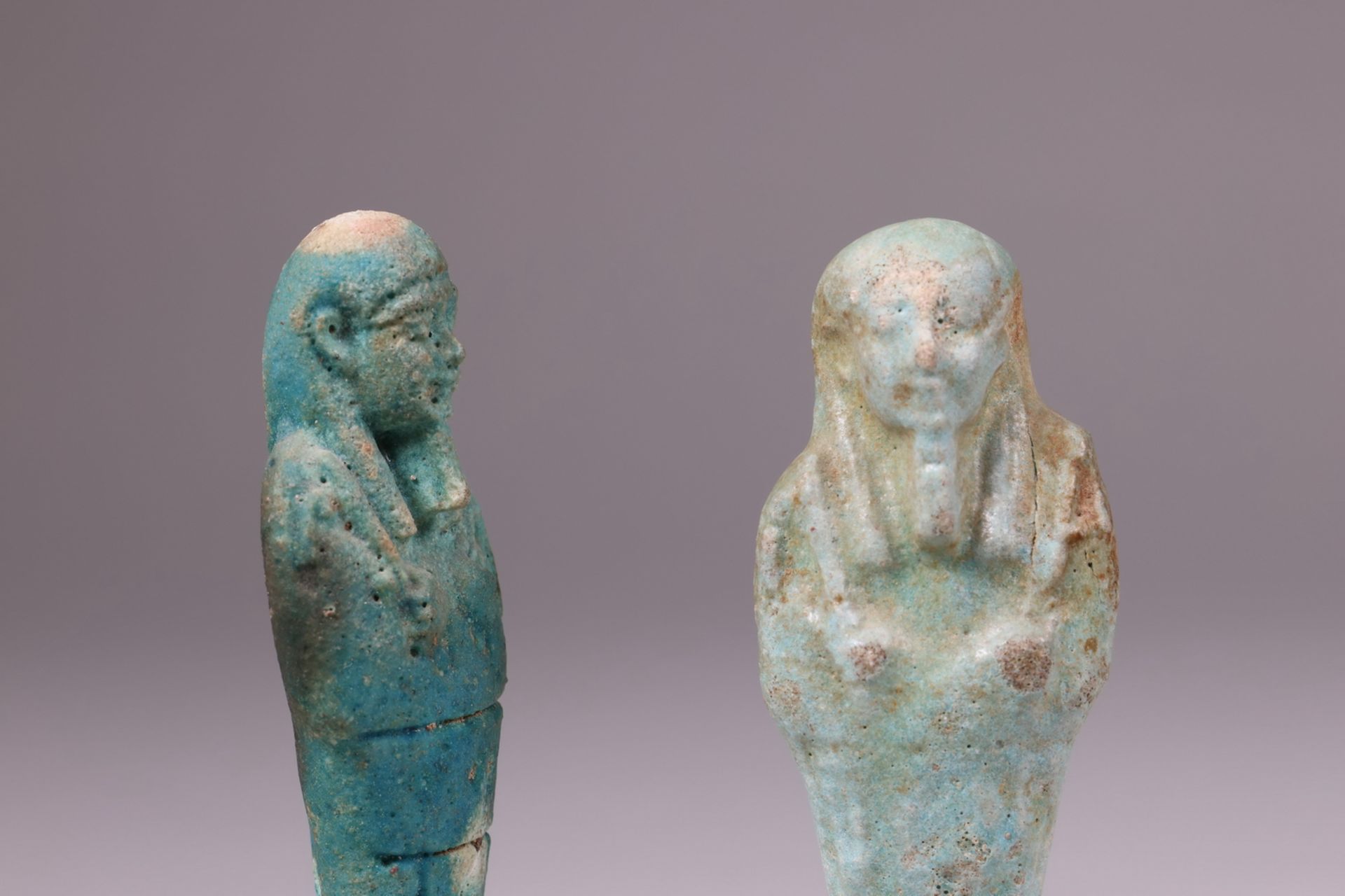 Egypt, two faience Ushabti, Late Period - Image 5 of 5