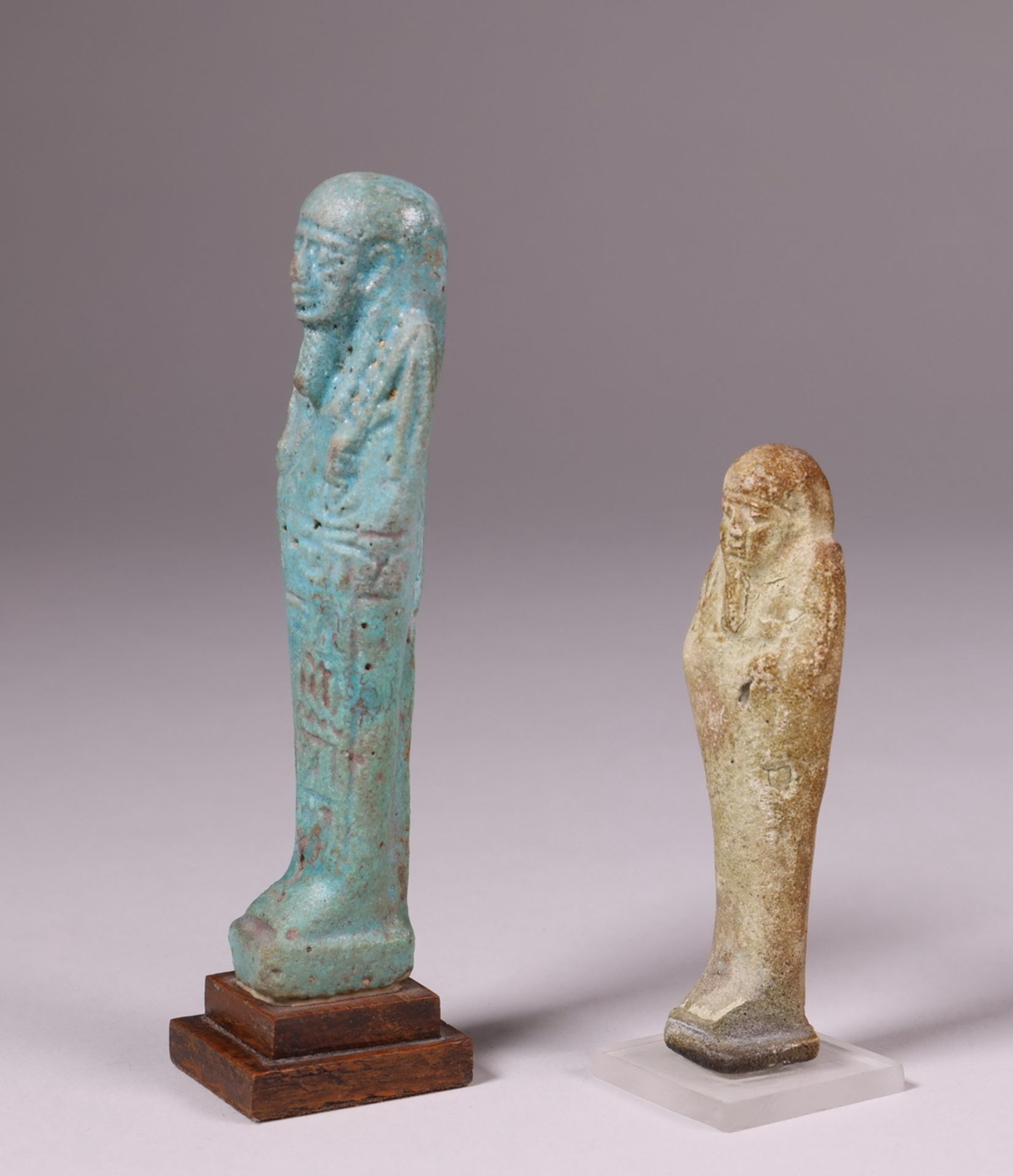 Egypt, two faience Ushabti, Late Period - Image 3 of 4