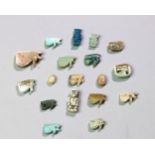 Egypt, a collection of various amulets, Late Period.,