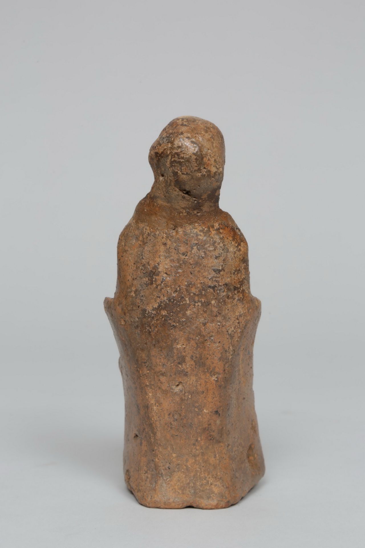 A impasto votive statue of a breast feeding seated female figure, possibly Etruscan, 4th - 3rd centu - Image 3 of 3