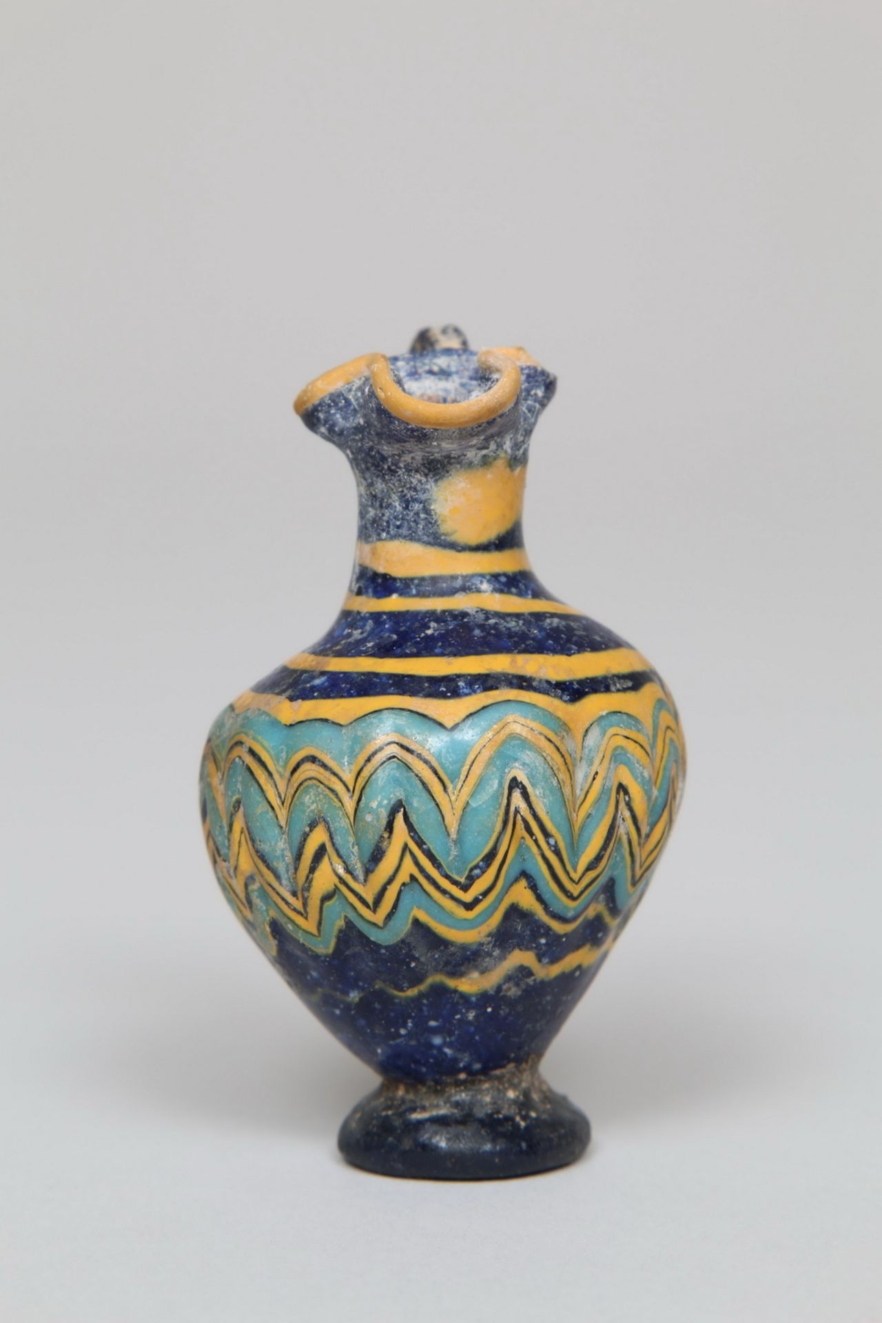 Greek, blue glass oinochoe, 4th - 3rd century BC - Image 3 of 7
