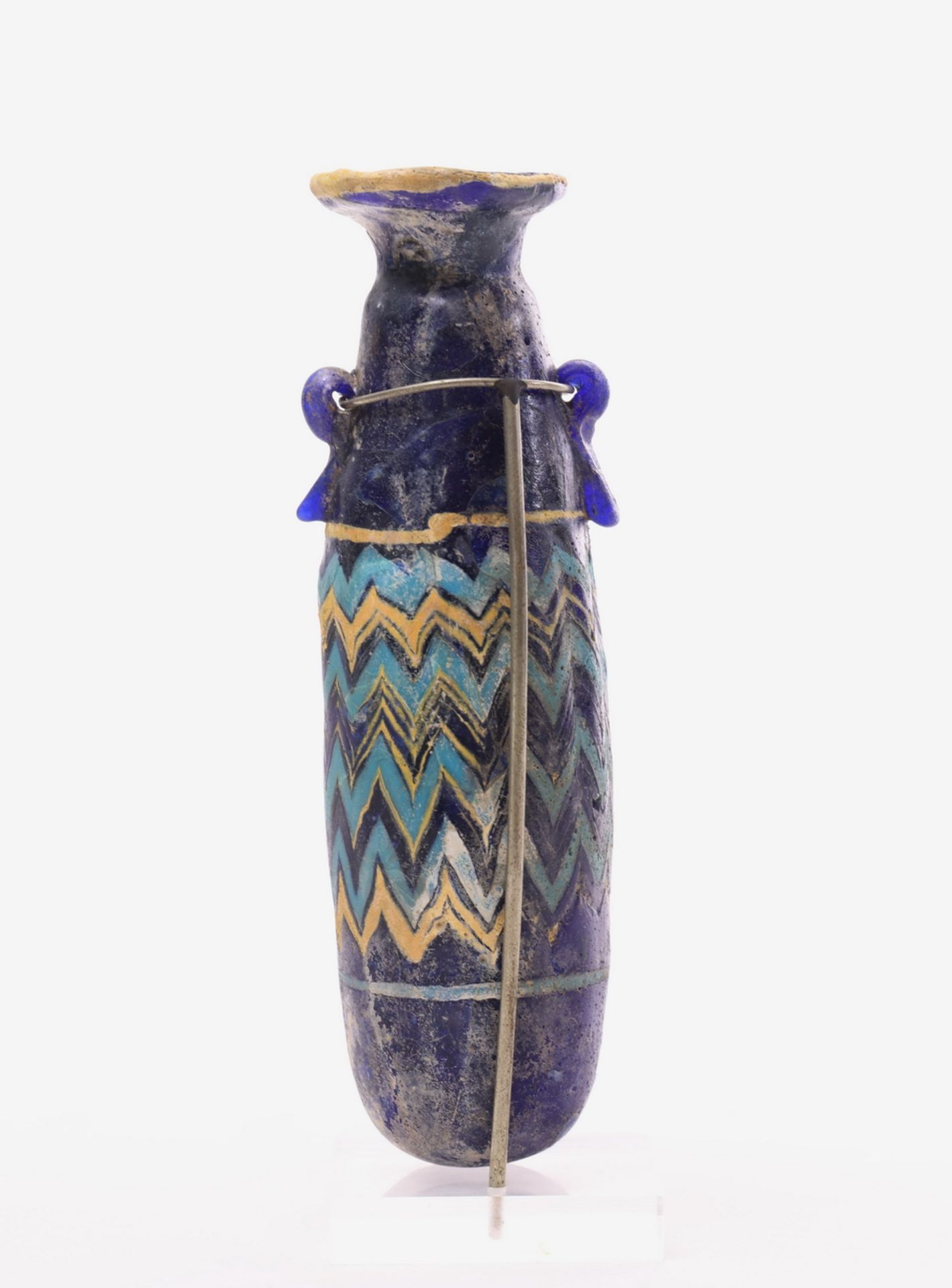 Phoenician, glass flask, alabastron, 6th-4th century BC., - Bild 2 aus 12