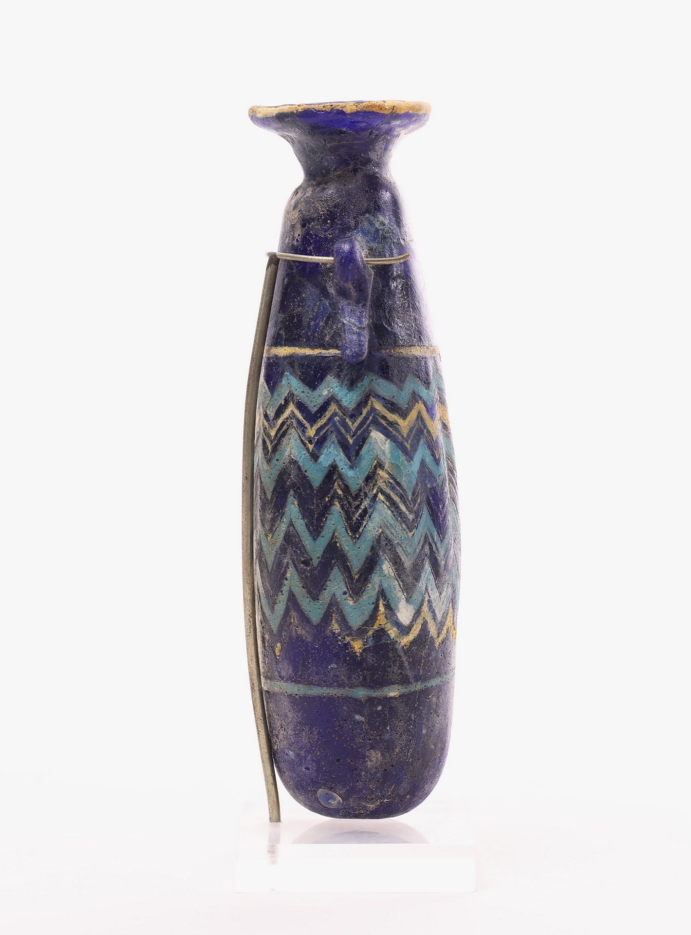 Phoenician, glass flask, alabastron, 6th-4th century BC., - Bild 4 aus 12