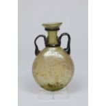 Roman glass flacon with two handles, 3e-4e eeuw,