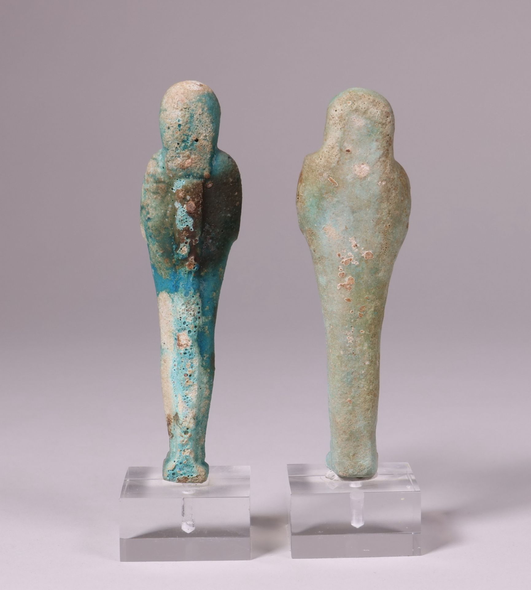 Egypt, two faience Ushabti, Late Period - Image 4 of 5