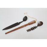 Papua, Cenderawasih Bay, wood amulet or implement,