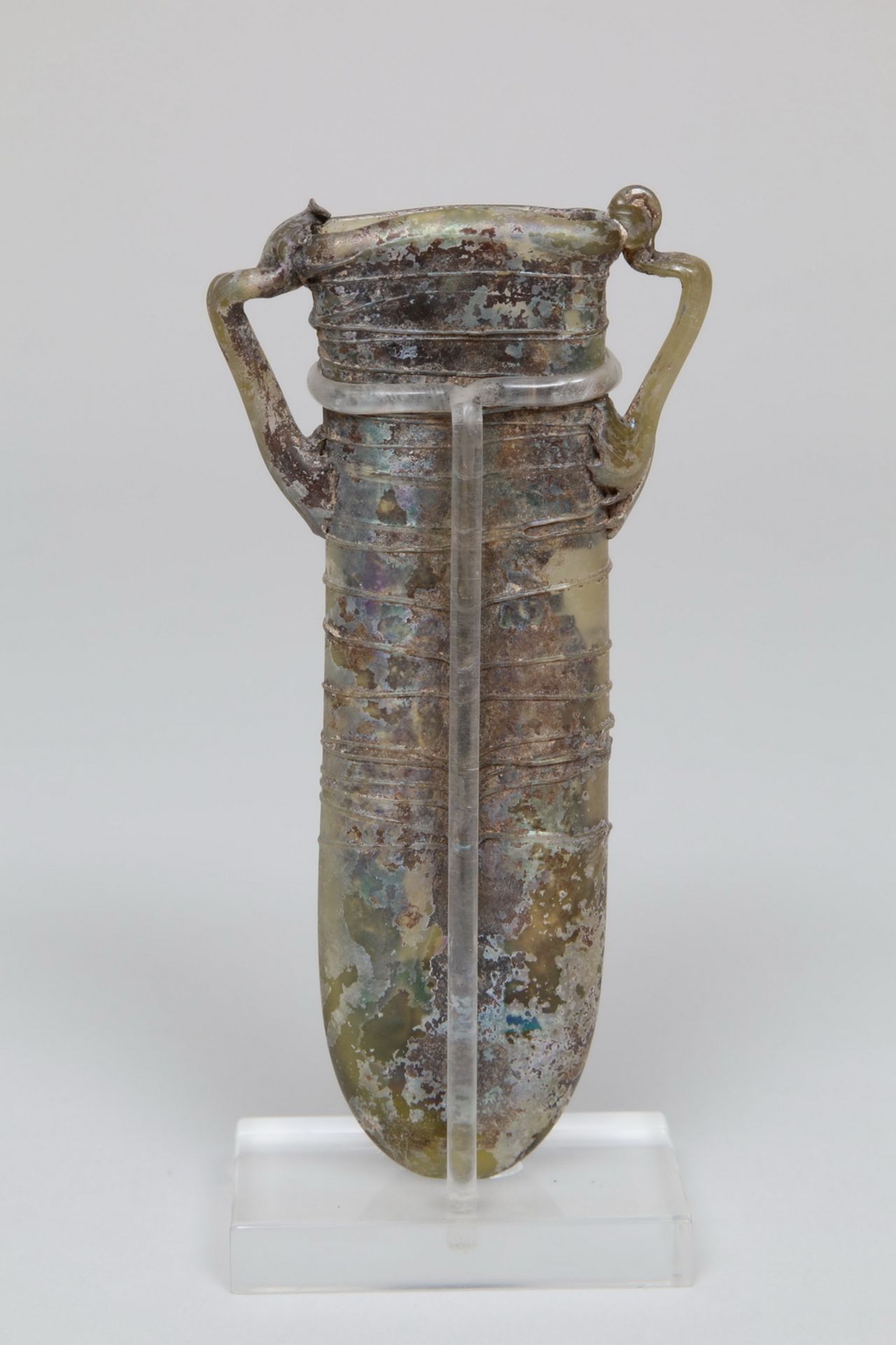 Syrian, double glass balsamarium, 4th - 2nd century BC. - Bild 5 aus 6