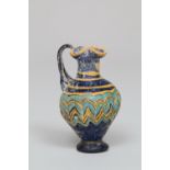Greek, blue glass oinochoe, 4th - 3rd century BC