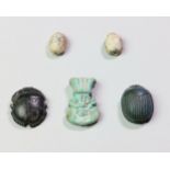 Egypt, a collection of various amulets, Late Period.,