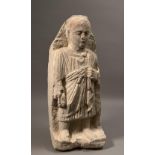 Roman - Egyptian, lime stone grave figure, ca. 3rd - 4th century