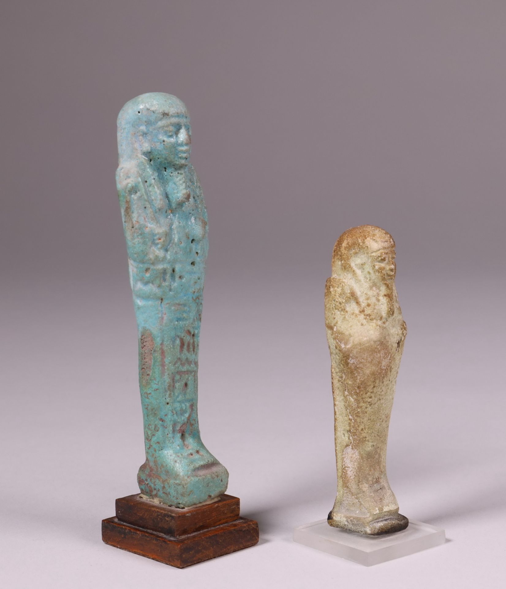 Egypt, two faience Ushabti, Late Period - Image 2 of 4