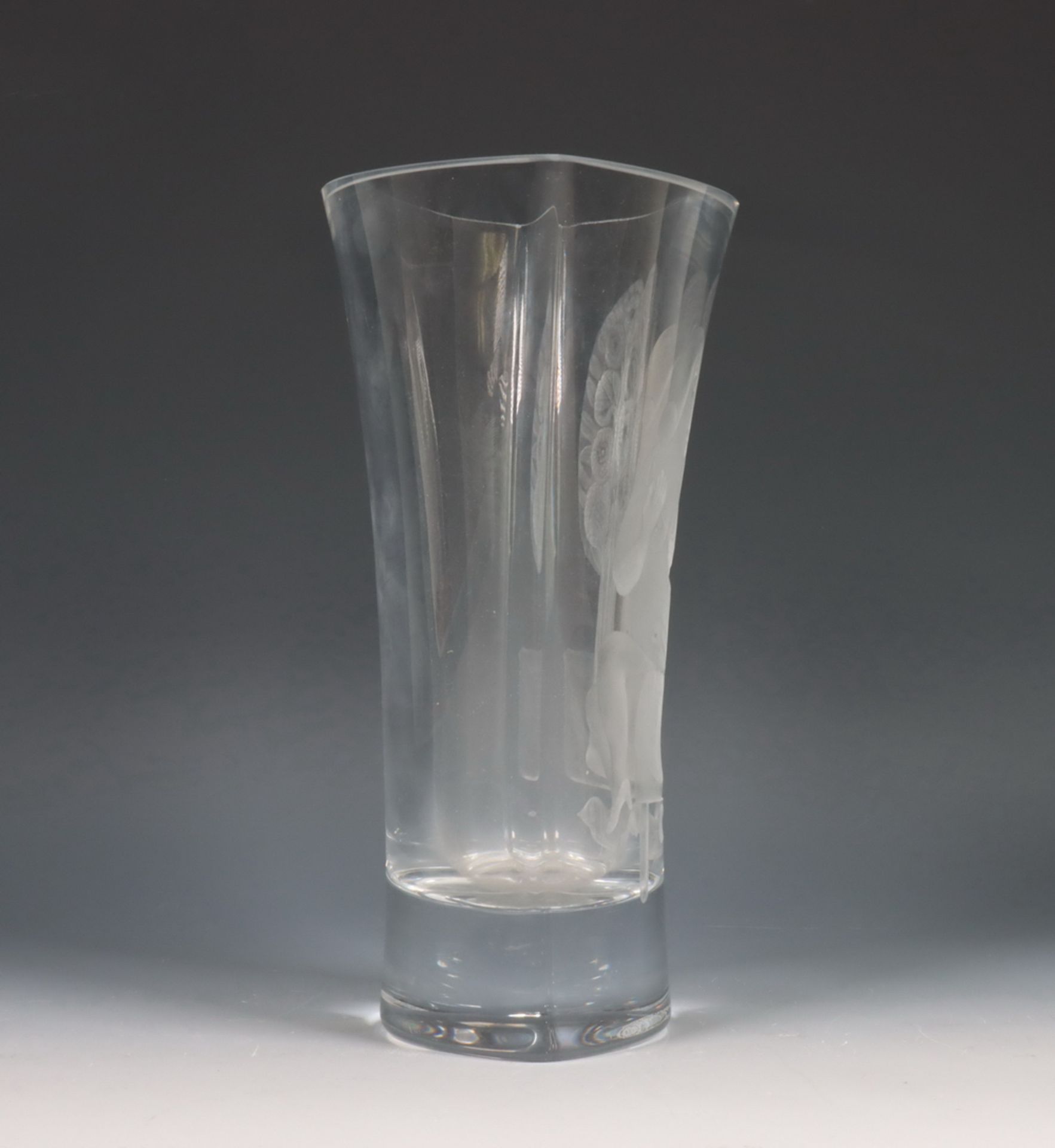 Lydia Wils (1924-1982), gegraveerd kristallen vaas, ca. 1990, - Bild 6 aus 8