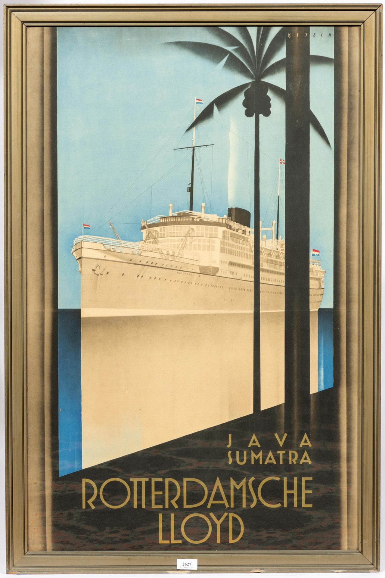 Johann Anton Willebrord von Stein (1886-1965), affiche 'Java Sumatra Rotterdamsche Lloyd', ca. 1930,