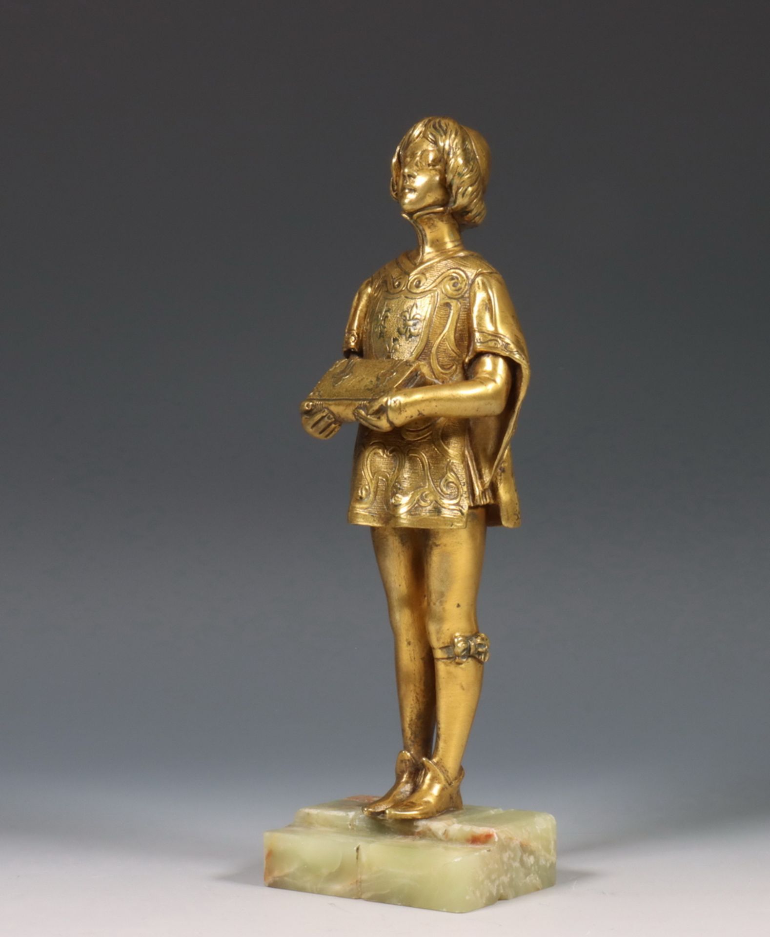 Frankrijk, bruin gepatineerd bronzen sculptuur en verguld bronzen sculptuur, 19e eeuw, - Image 3 of 9