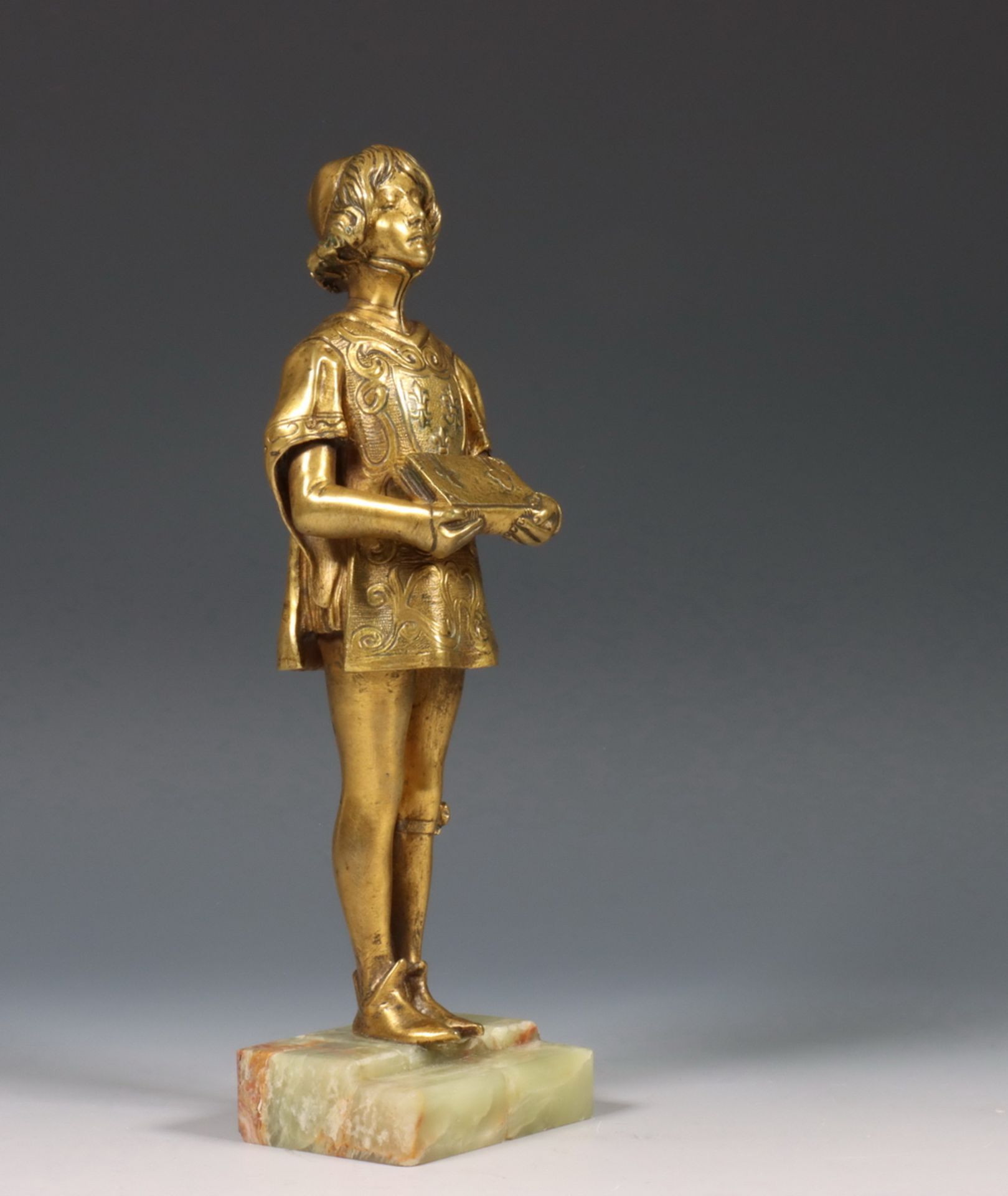 Frankrijk, bruin gepatineerd bronzen sculptuur en verguld bronzen sculptuur, 19e eeuw, - Image 5 of 9