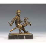 Frankrijk, fijn gevormd bronzen sculptuur, 19e eeuw,