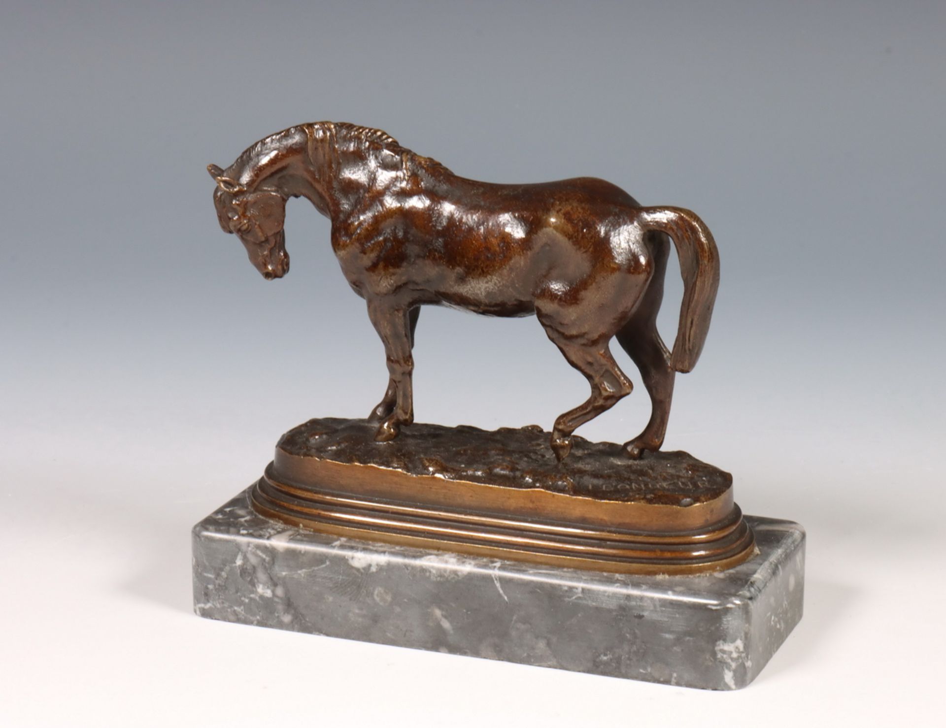 Isidore Jules Bonheur (1827-1901), bruin gepatineerd bronzen sculptuur, 19e eeuw, - Image 2 of 6