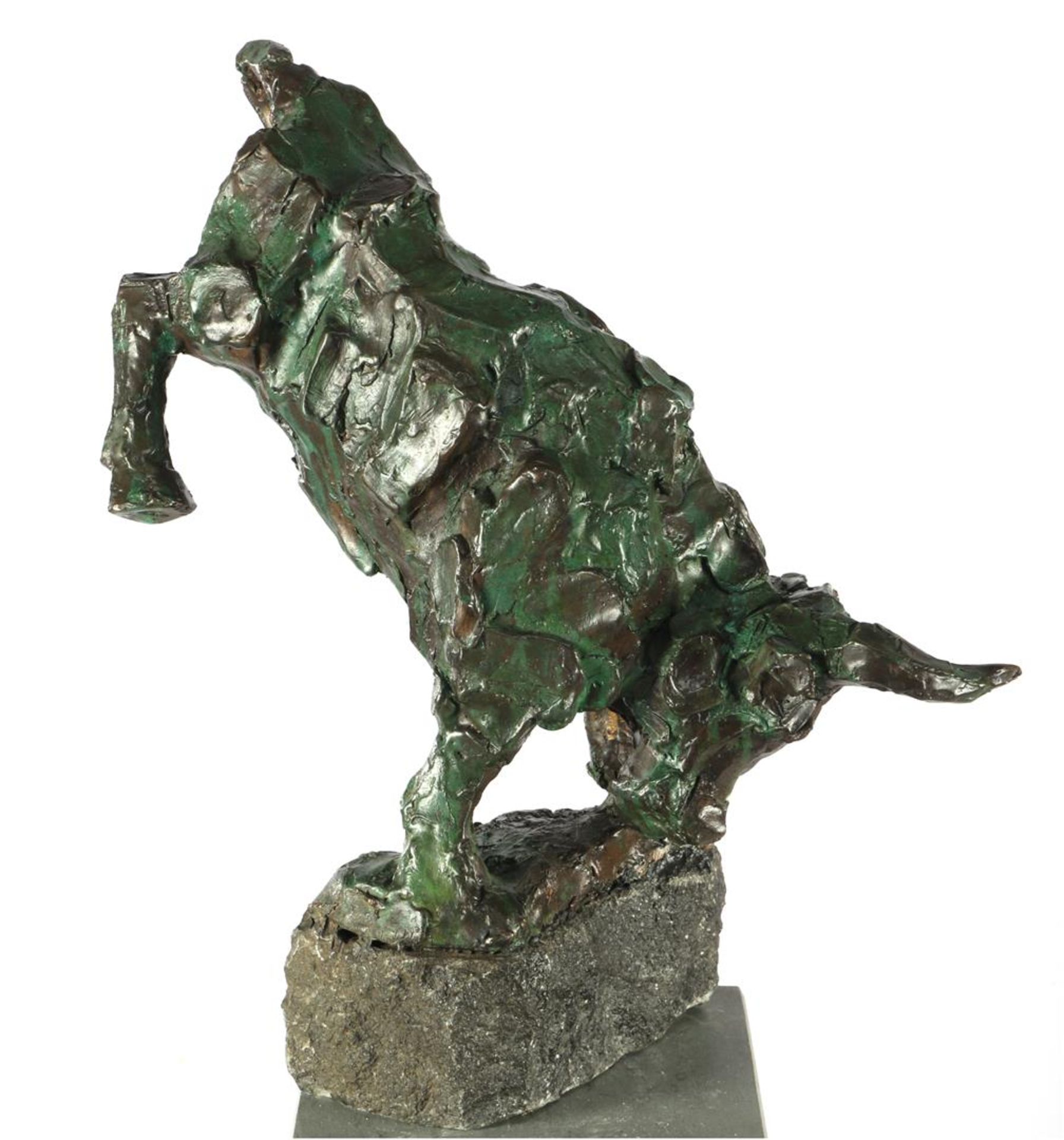 Jits Bakker (1937-2014) Bronze sculpture of a bucking bull - Bild 3 aus 4