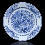 Porcelain dish with blue and white floral decor