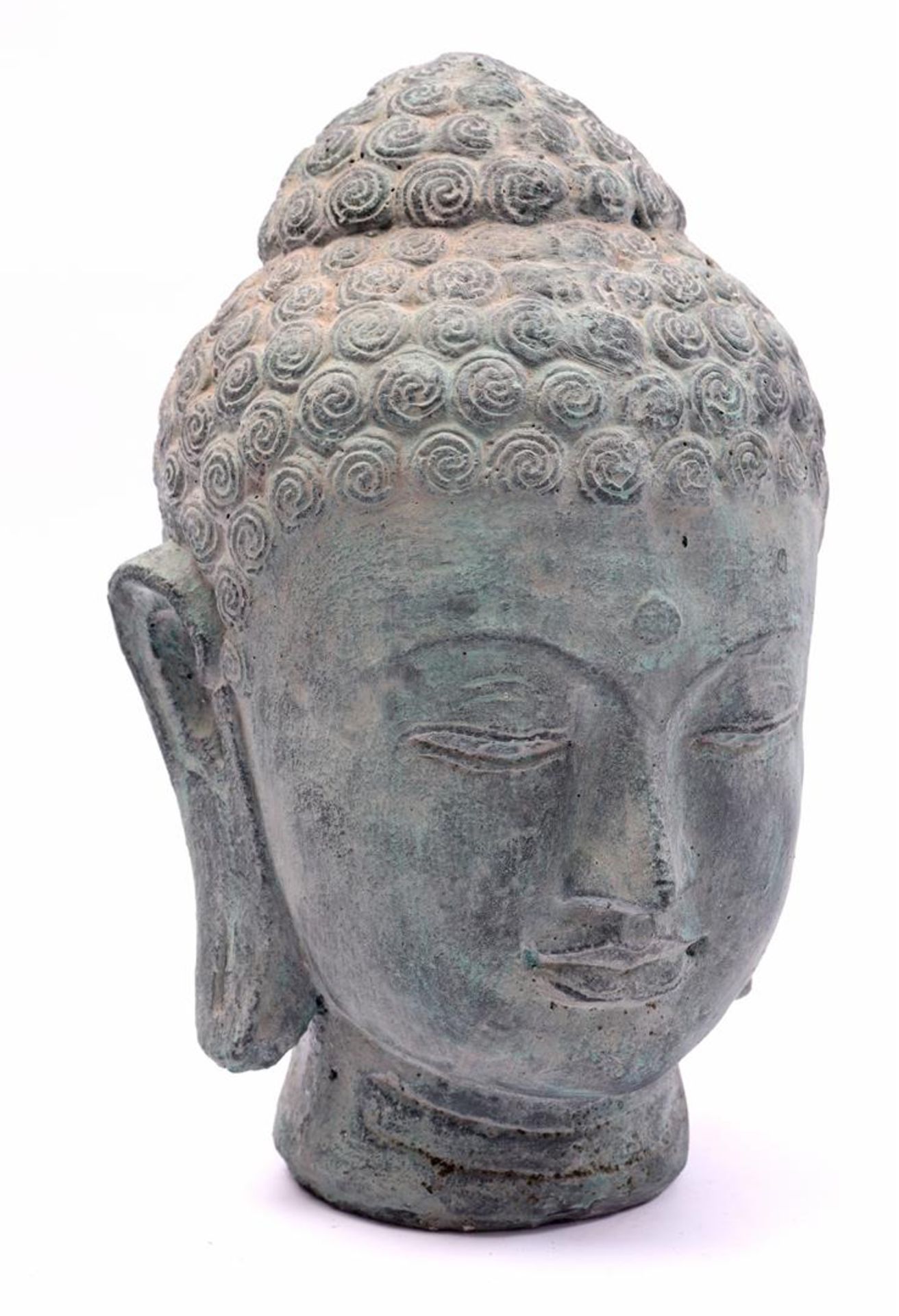 Concrete head of a Buddha