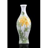 Rozenburg The Hague eggshell porcelain vase with floral decor