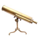 Presumably Dolland London brass reflecting telescope