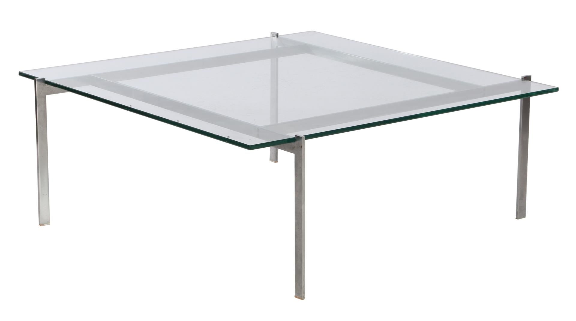 Poul Kjaerholm (1929-1980) Minimalist stainless steel coffee table 