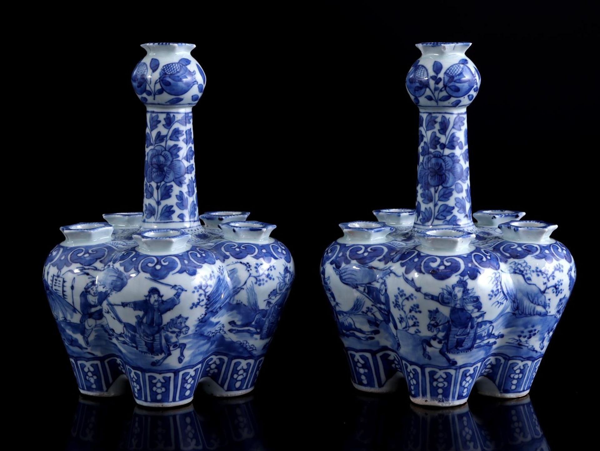 2 porcelain crocus vases depicting warriors - Bild 13 aus 14