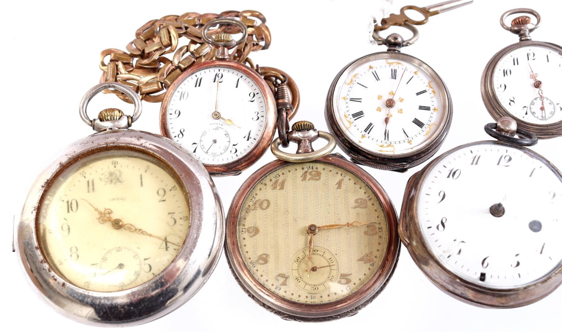 9 pocket watches in silver case of different brands - Bild 2 aus 3