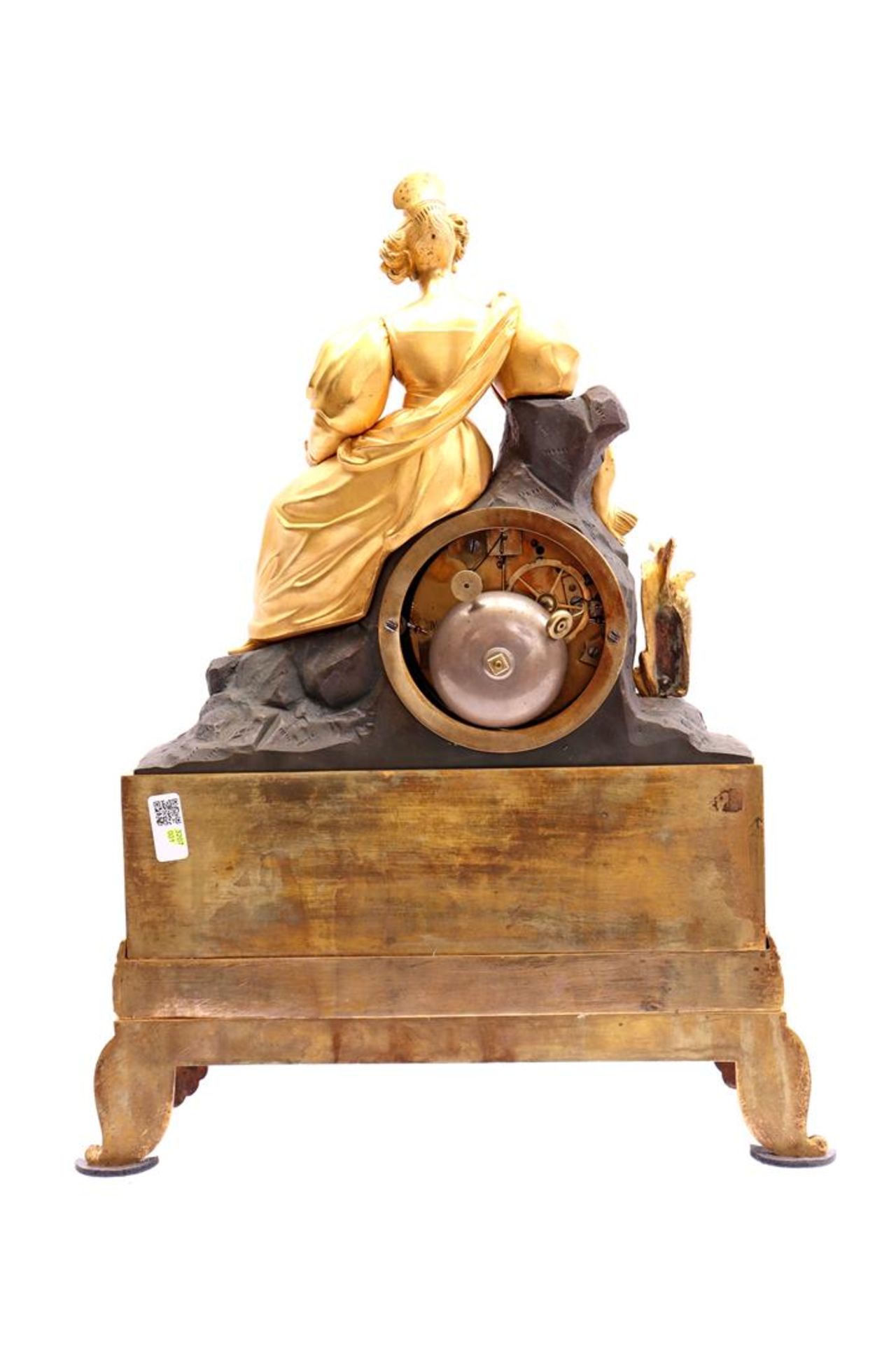 Fire-gilt bronze mantel clock with lady on top - Bild 5 aus 5