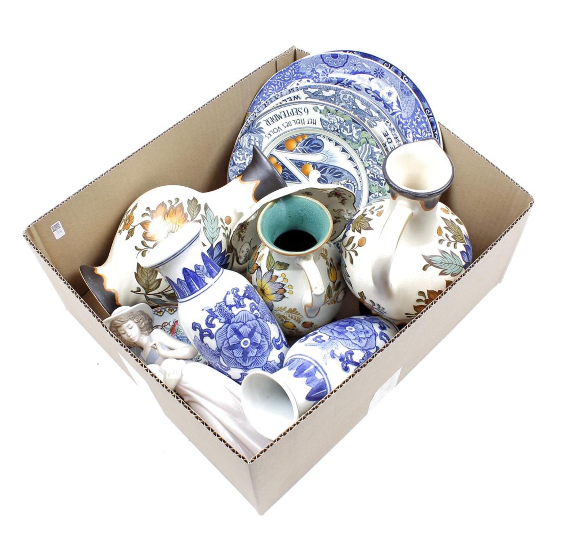 Box of various porcelain