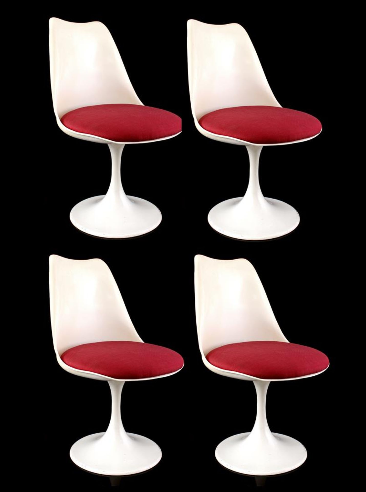 4 plastic dining room chairs, Pastoe model Tulip