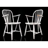 2 white lacquered Farstrup bar chairs