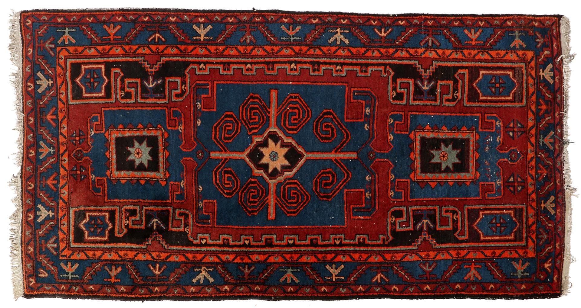 Hand-knotted wool carpet with oriental decor