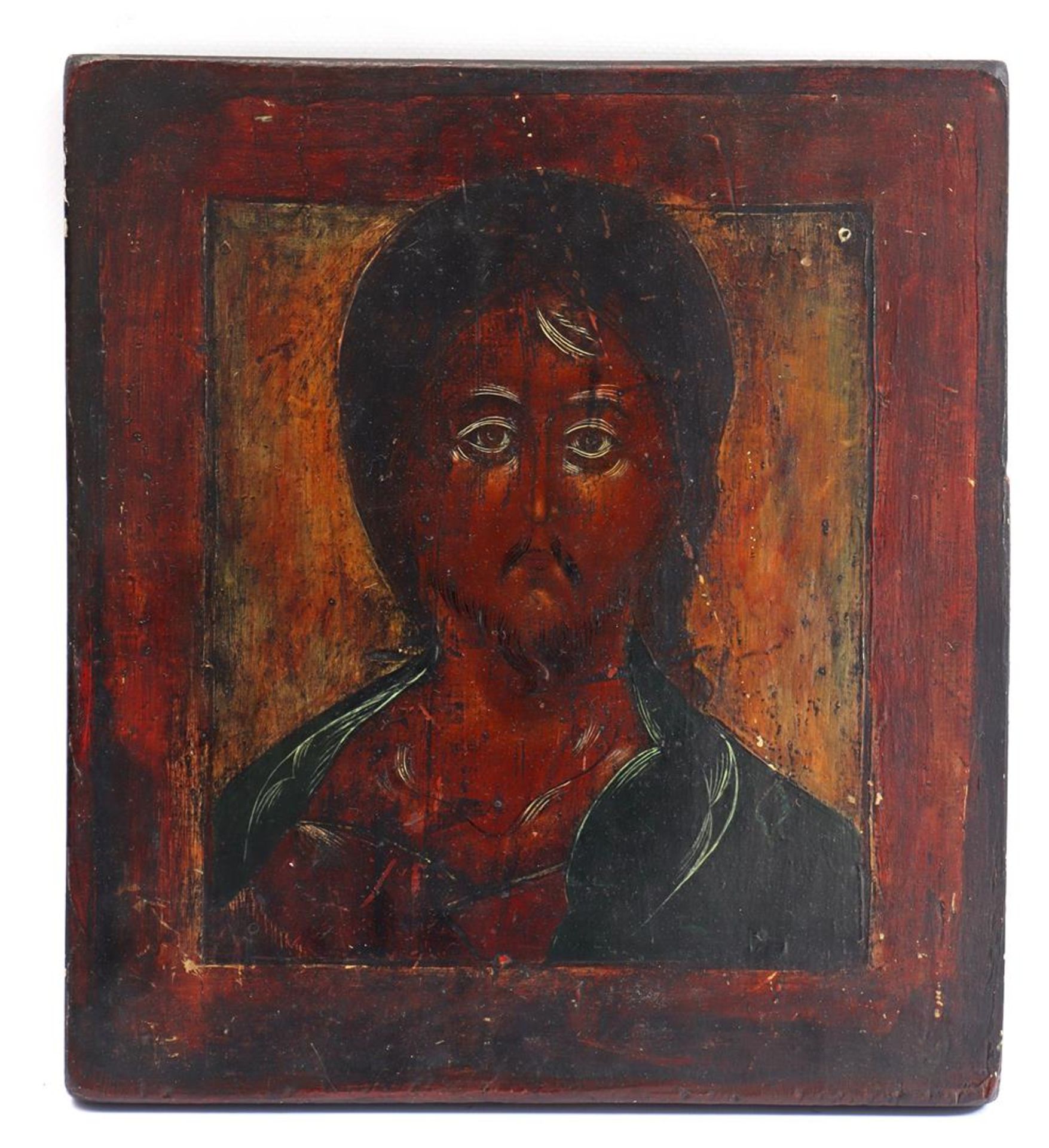 Icon of a dark representation of Jesus, Russia