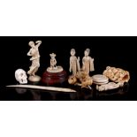 Lot with 10 various miniatures, no ivory