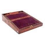 Mahogany with maple veneer writing box