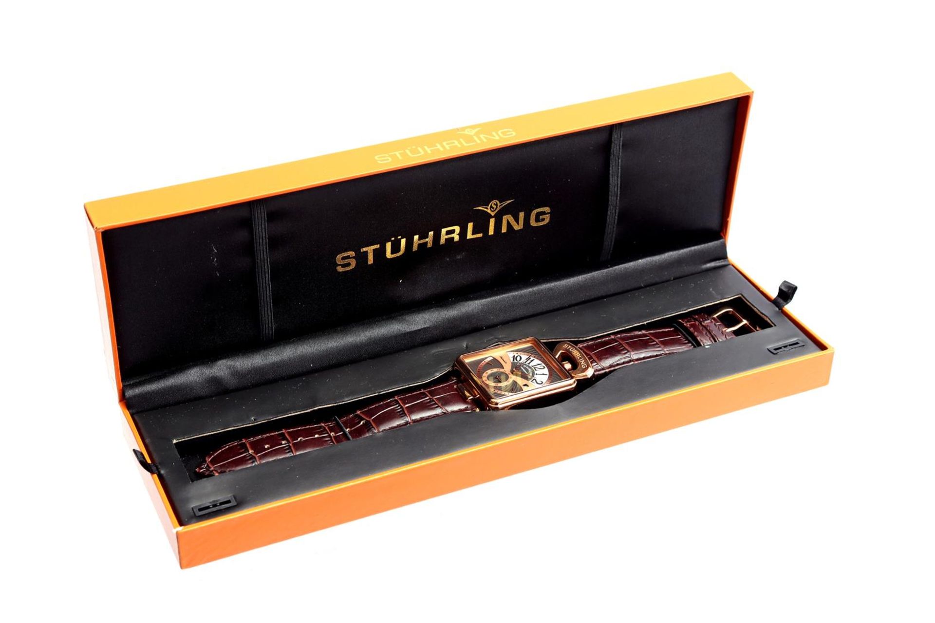 Stührling automatic men's wristwatch on a leather strap - Bild 2 aus 2