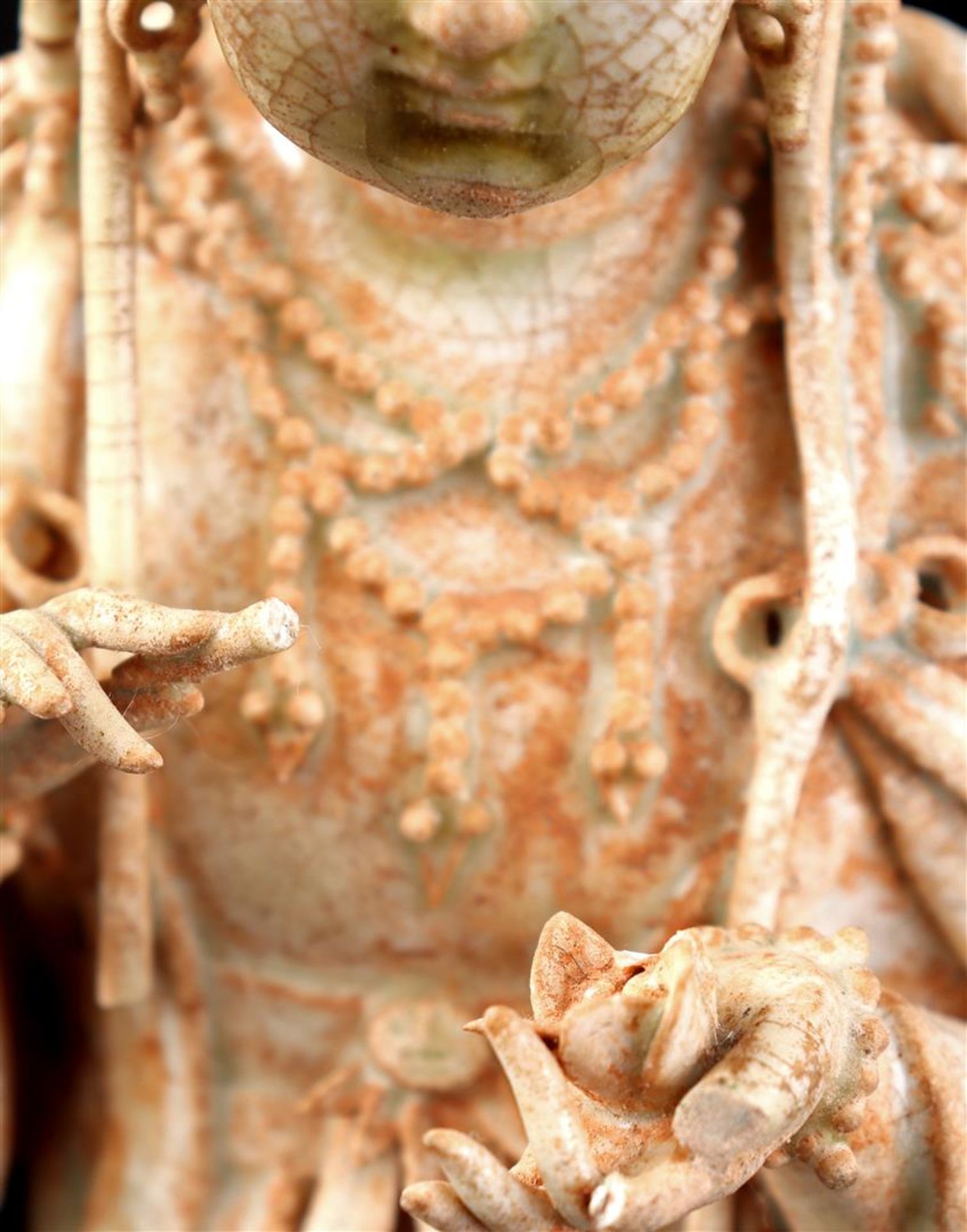 Glazed earthenware statue of a standing Quanyin, China ca. 1900 - Bild 5 aus 5