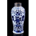 Porcelain vase with blue and white decor