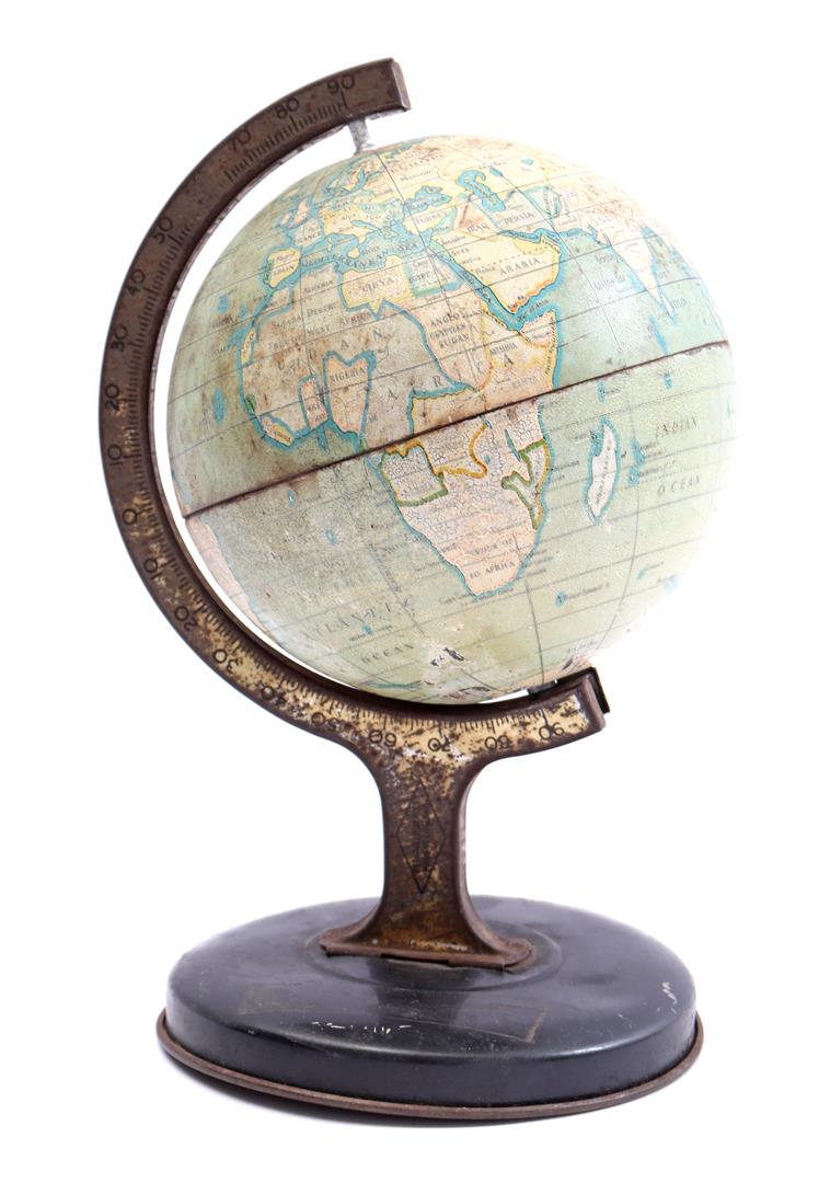Reliable Series metal globe with meridian ring on metal base