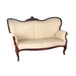 Noten Biedermeier upholstered butterfly sofa with floral motif