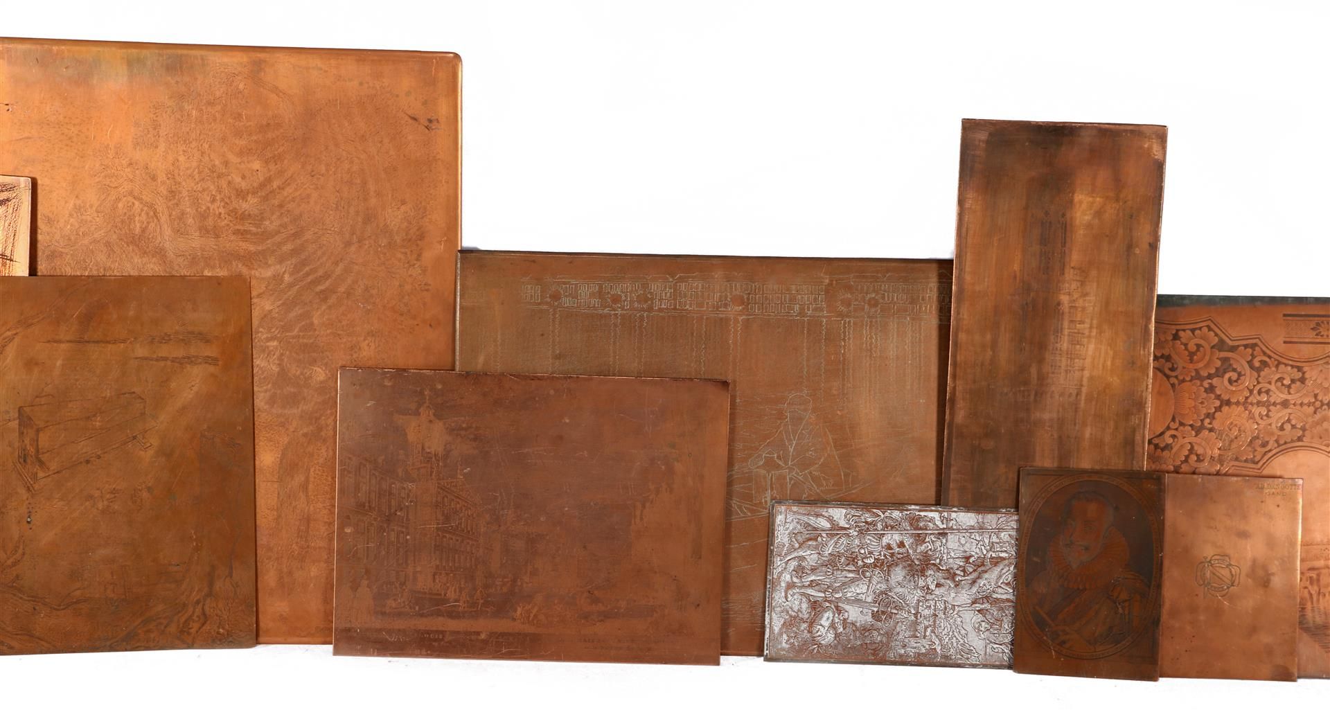 Copper plates used for various printing techniques with various decors - Bild 3 aus 4