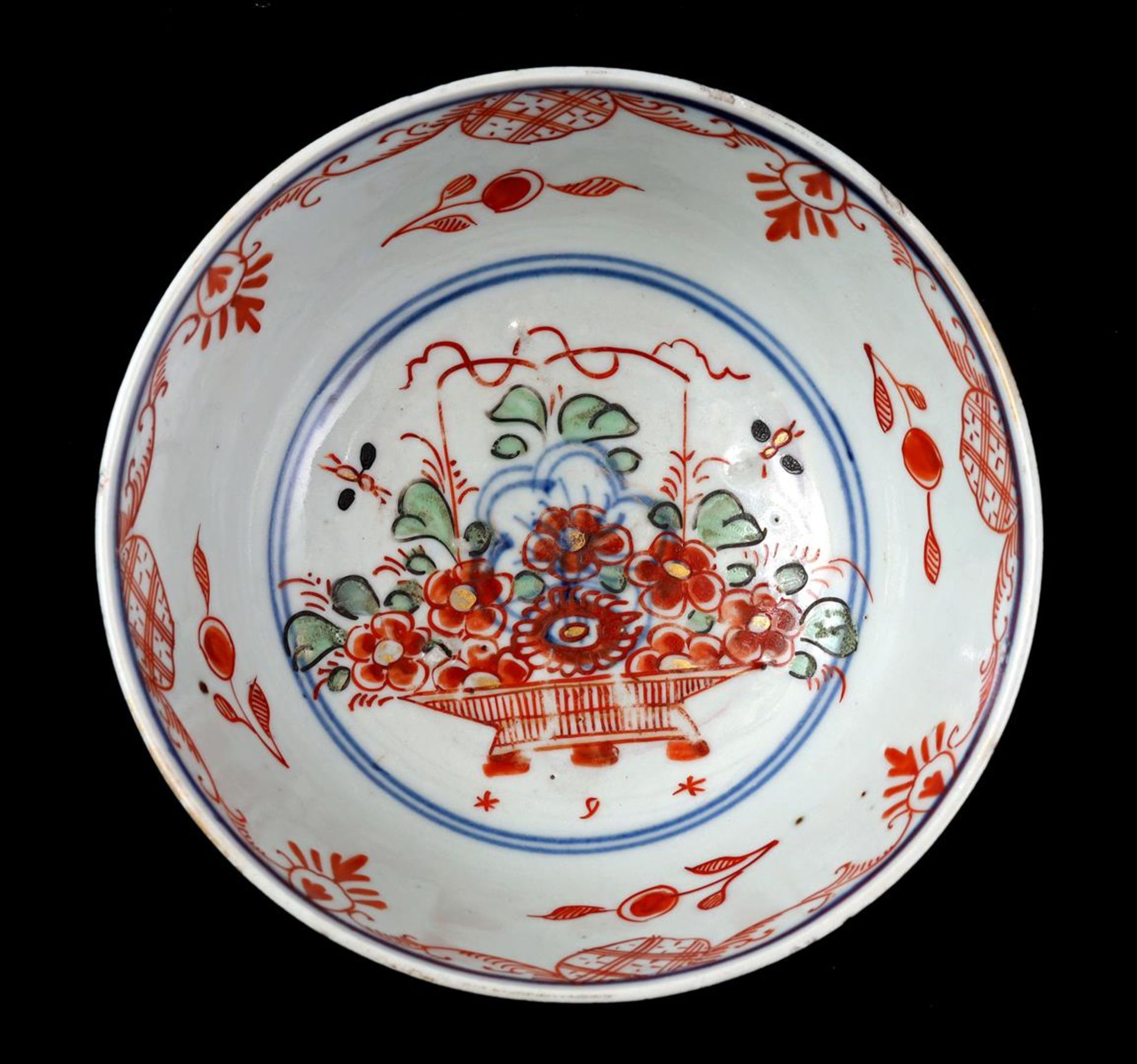 Porcelain Amsterdams Bont bowl with floral decor  - Bild 2 aus 2