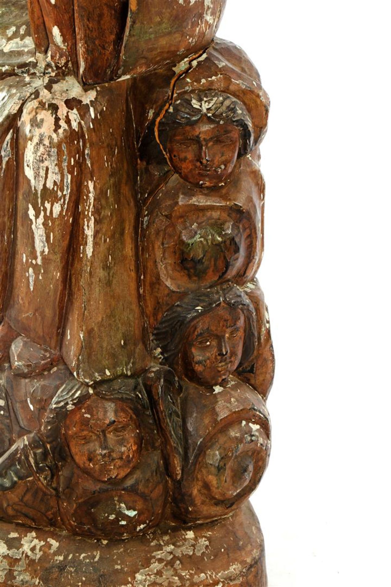 Wooden carved sculpture group of Madonna with child - Image 3 of 4