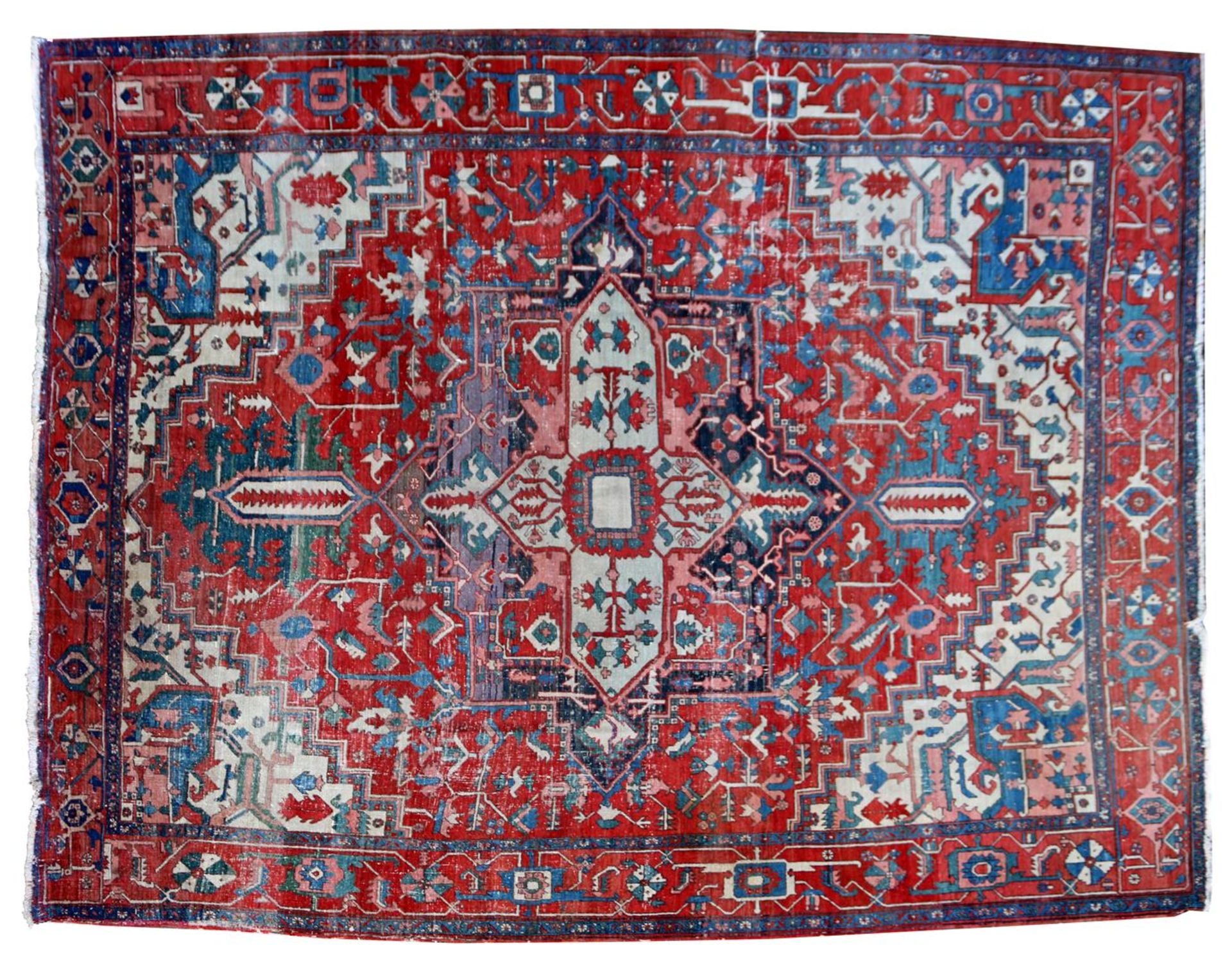 Hand-knotted oriental carpet, Heriz