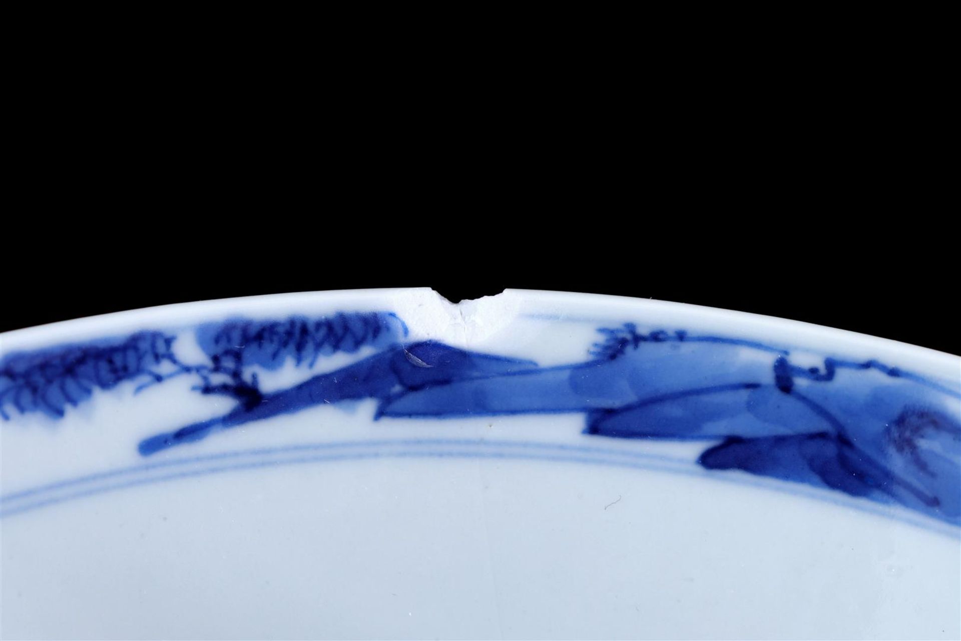 2 porcelain bowls with blue and white decor of a landscape - Bild 7 aus 7